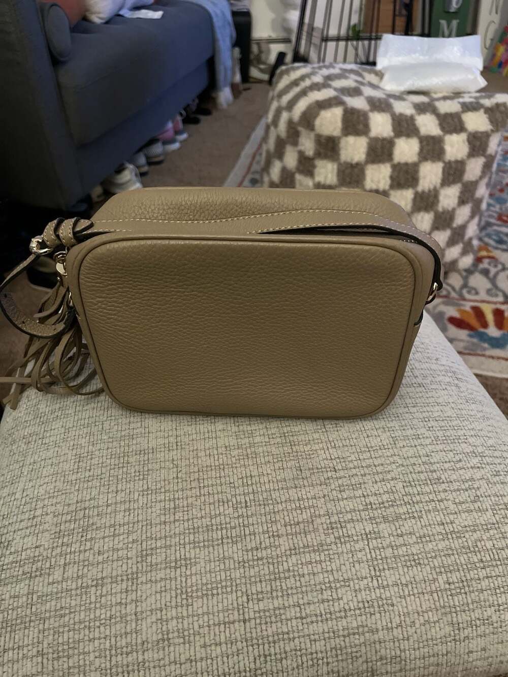 Gucci Soho Disco Bag Pebbled Leather Rose Beige Crossbody - Picture 6 of 6